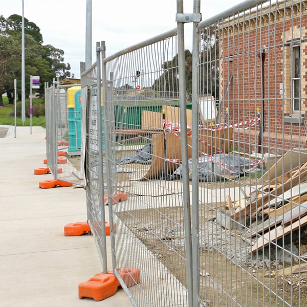 what's the process for scheduling the pickup of the temporary fence after my project or even is finished